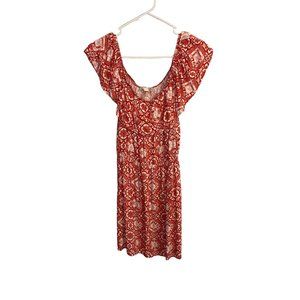 Pink Republic Off Shoulder Mini Dress Junior's M Red White